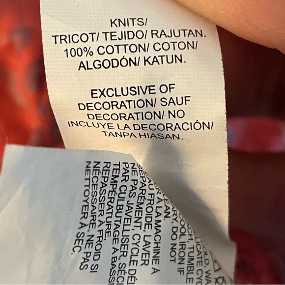 Lucky Brand Pink Blue Floral V-Neck Lace Detail Short Sleeve Paisley Blouse Top - Picture 7 of 8